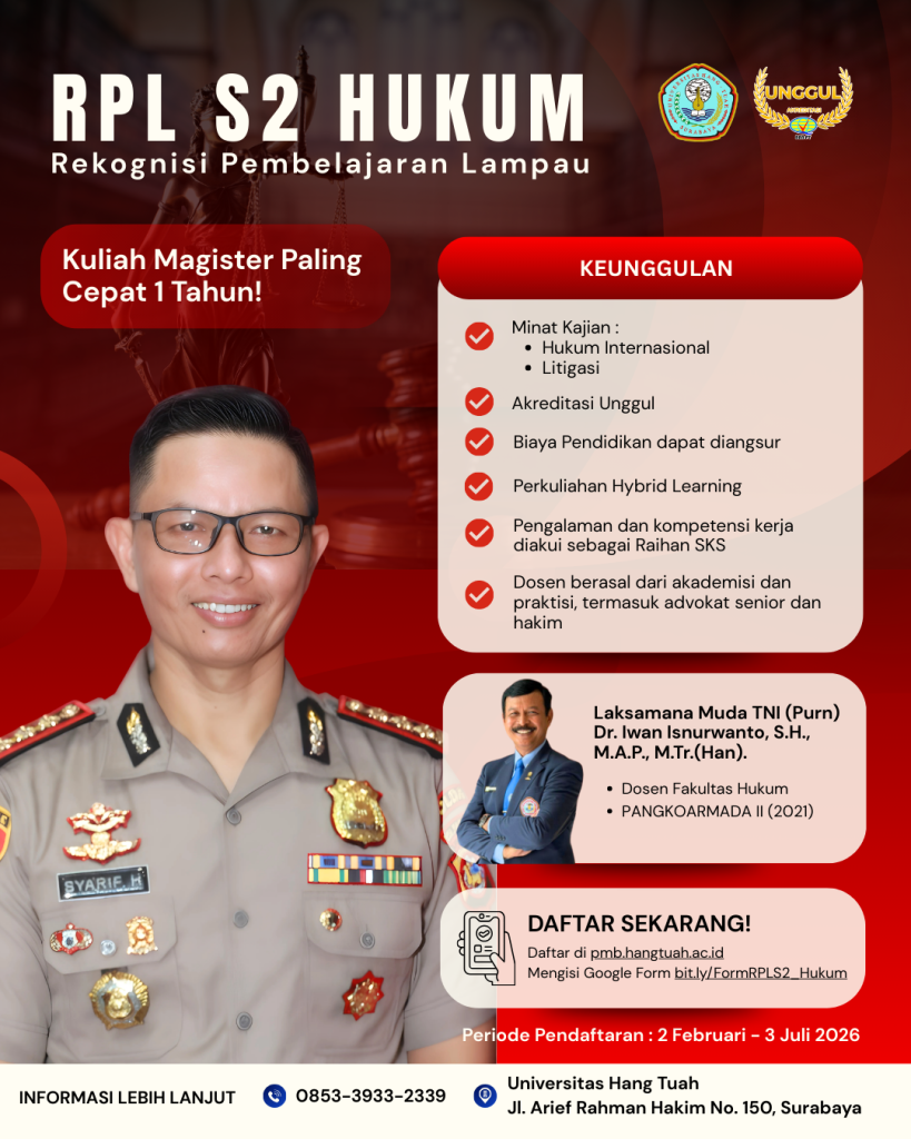 PENDAFTARAN MAHASISWA BARU MAGISTER ILMU HUKUM PROGRAM RPL SEMESTER GASAL 2026-2027